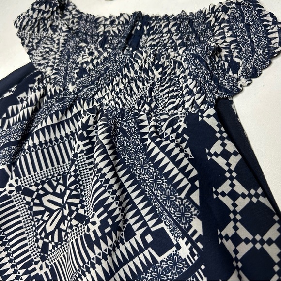 Just Taylor size 6 sleeveless shift dress blue and white - Picture 6 of 10